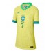 Brazil Vinicius Junior #7 Replica Home Shirt Ladies Copa America 2024 Short Sleeve